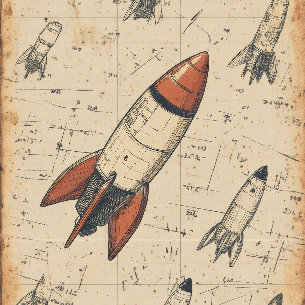 Sketch Rocket Notepad Digital Paper Pack (DDD003656)