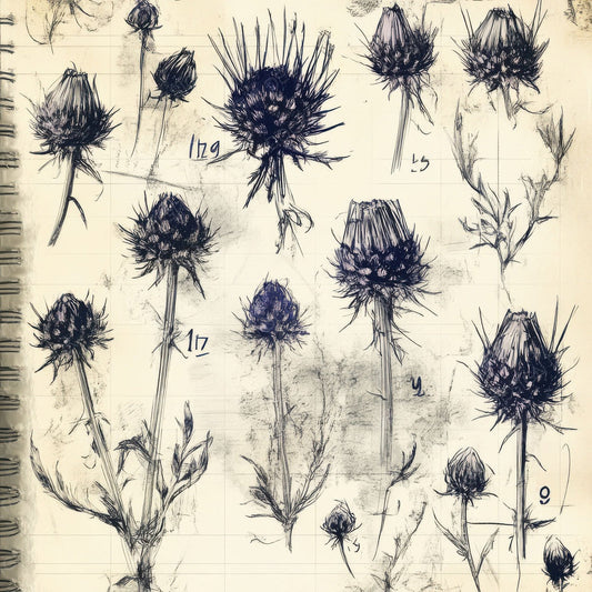 Sketch Thistle Notepad Digital Paper Pack (DDD003684)