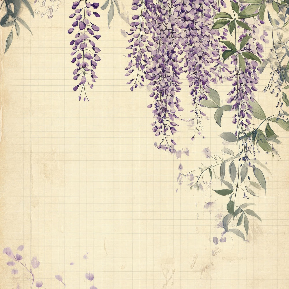 Sketch Wisteria Notepad Digital Paper Pack (DDD003707)