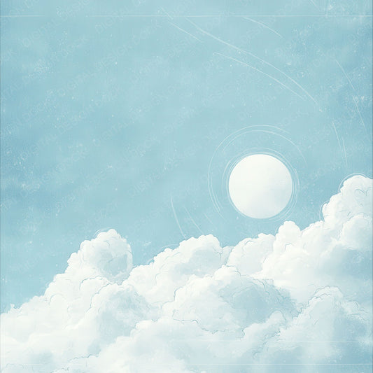 Sketched Sky Light Digital Paper Pack (DDD003711)