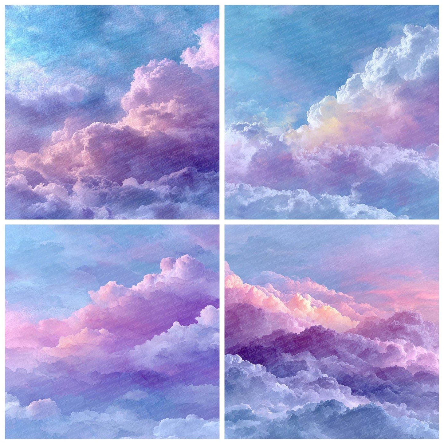 Sky Lilac Bleed Digital Paper Pack (DDD003716)