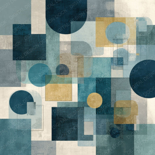 Slate Blue Grey Shapes Digital Paper Pack (DDD003720)