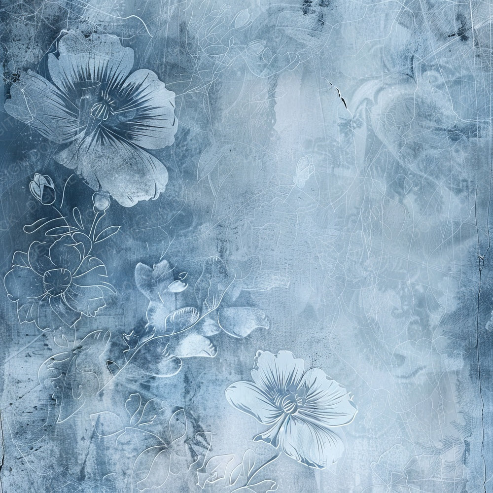 Slate Blue Lace Pattern Digital Paper Pack (DDD003721)