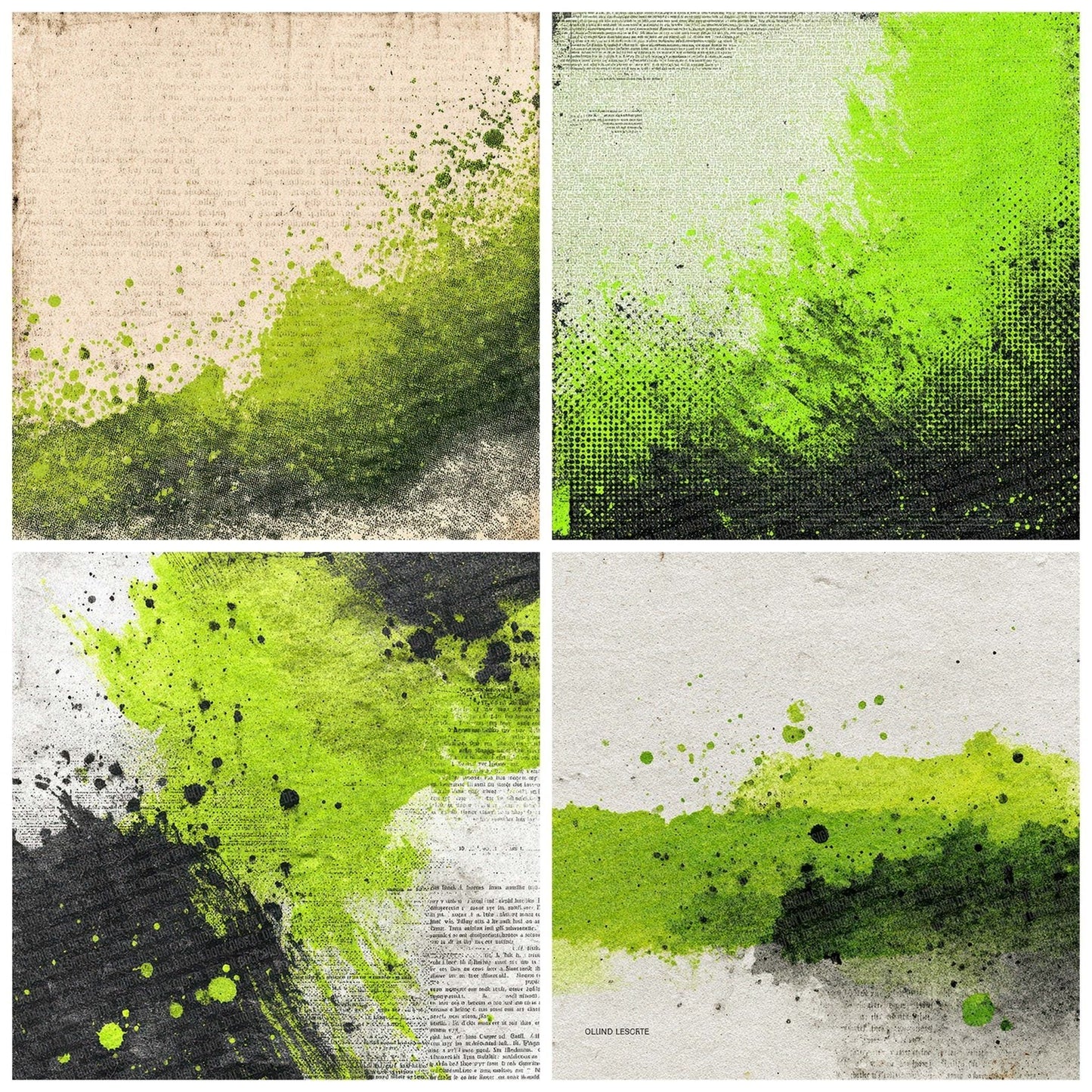 Slime Drag Dot Digital Paper Pack (DDD003731)