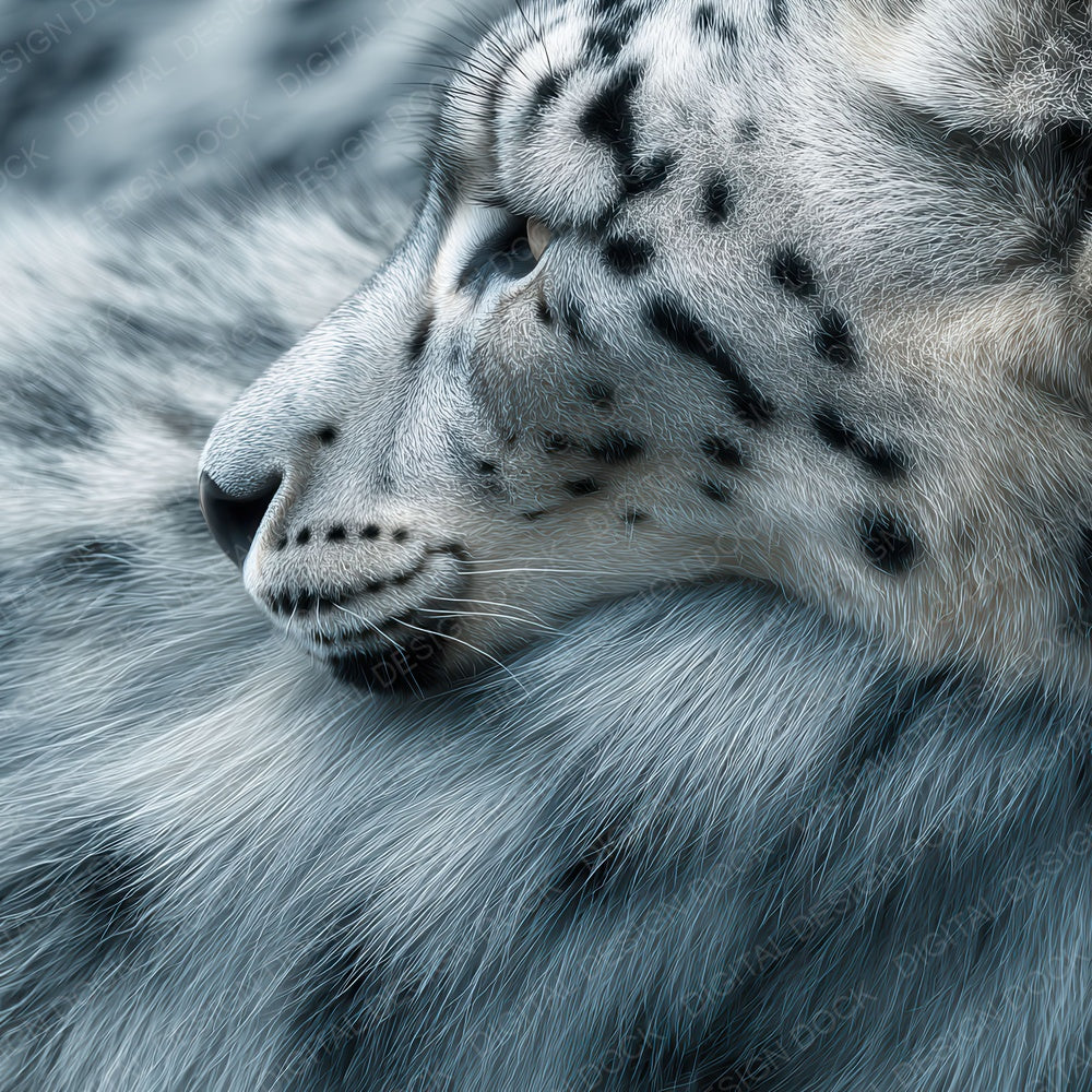 SnowLeopard Fur Macro Digital Paper Pack (DDD003741)
