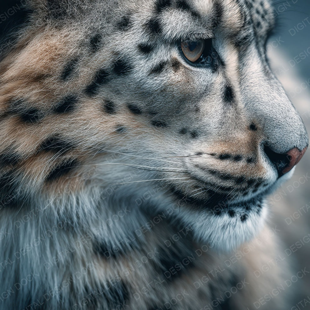 SnowLeopard Fur Macro Digital Paper Pack (DDD003741)