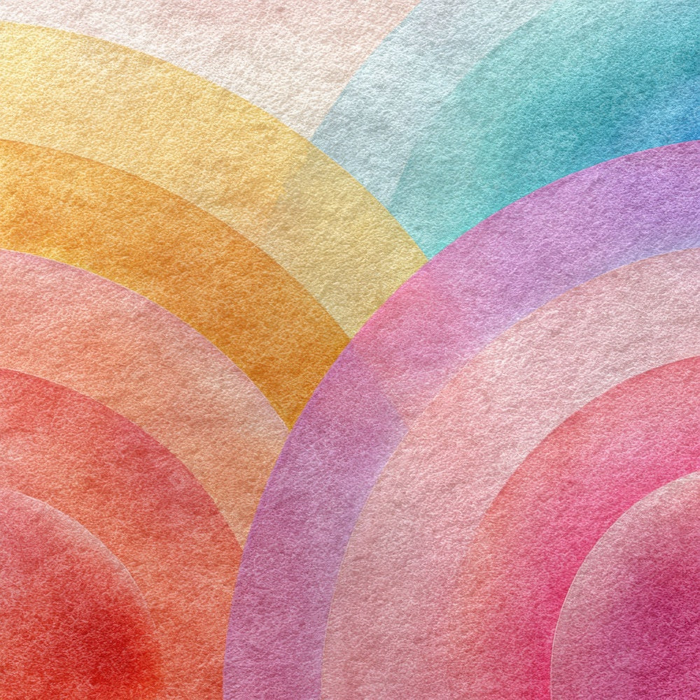 Soft Arc Watercolour Rainbow Digital Paper Pack (DDD003743)
