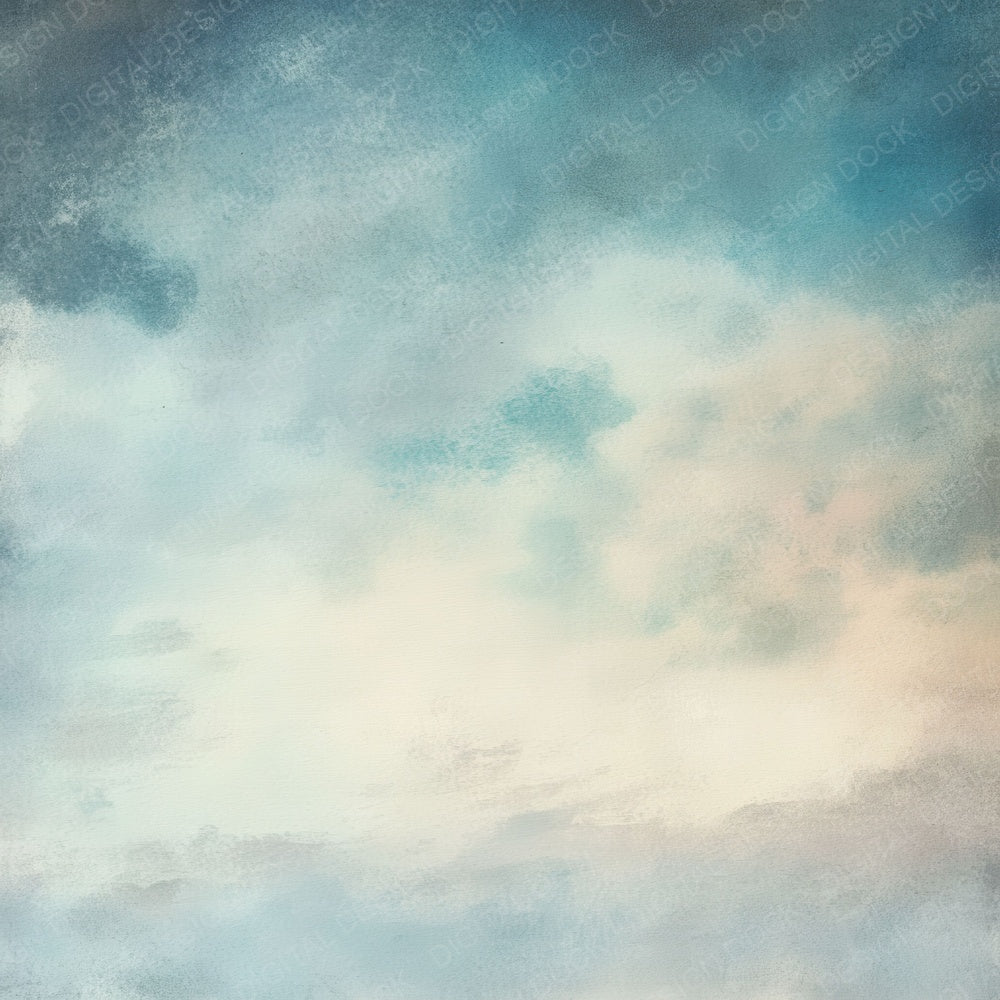 Soft Clouded Skies Background Digital Paper Pack (DDD003744)