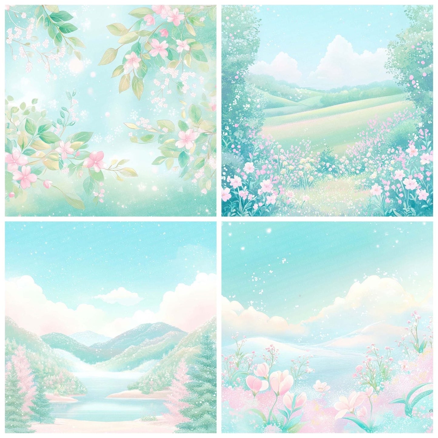 Soft Meadow Dream Digital Paper Pack (DDD003754)