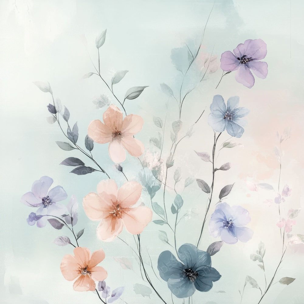 Soft Pastel Wildflower Digital Paper Pack (DDD003759)