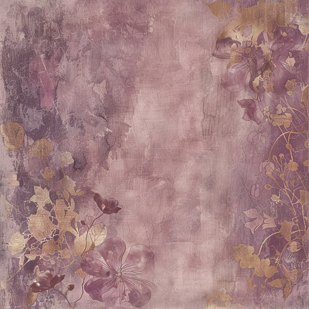 Soft Plum Floral Digital Paper Pack (DDD003761)