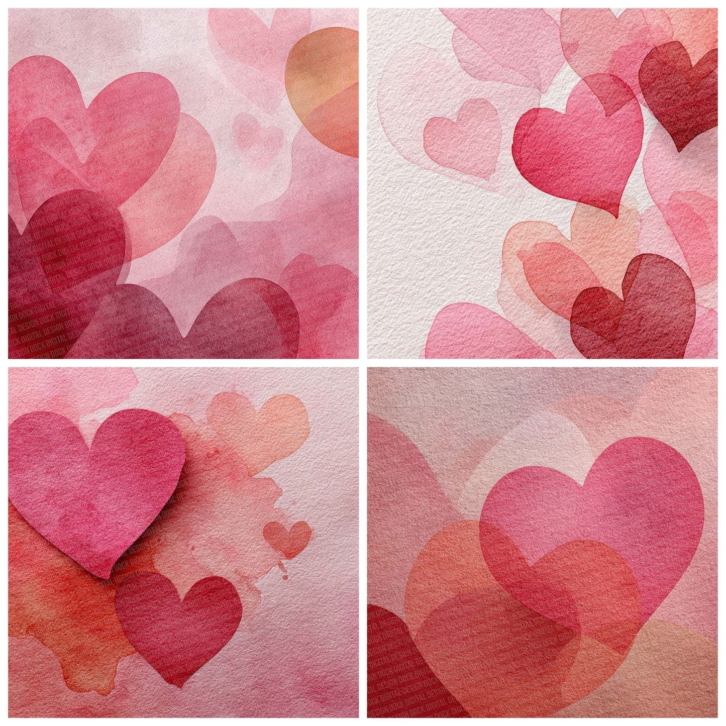 Soft Valentine Space Digital Paper Pack (DDD003762)