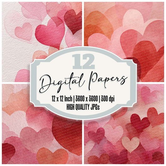 Soft Valentine Space Digital Paper Pack (DDD003762)