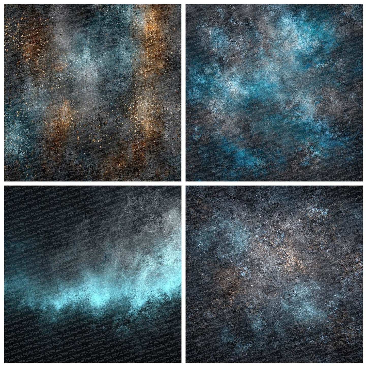 Soot Midnight Abstract Digital Paper Pack (DDD003768)