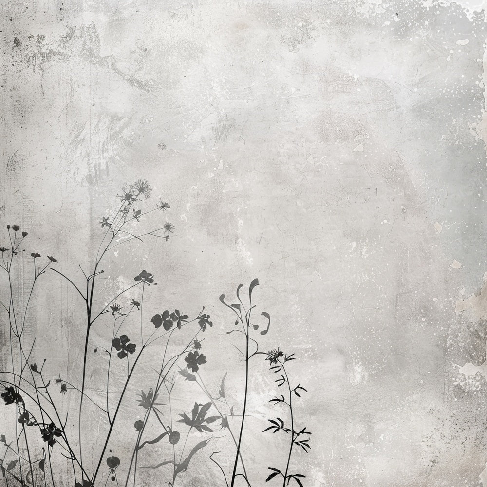 Speckled Grey Granite Floral Digital Paper Pack (DDD003784)