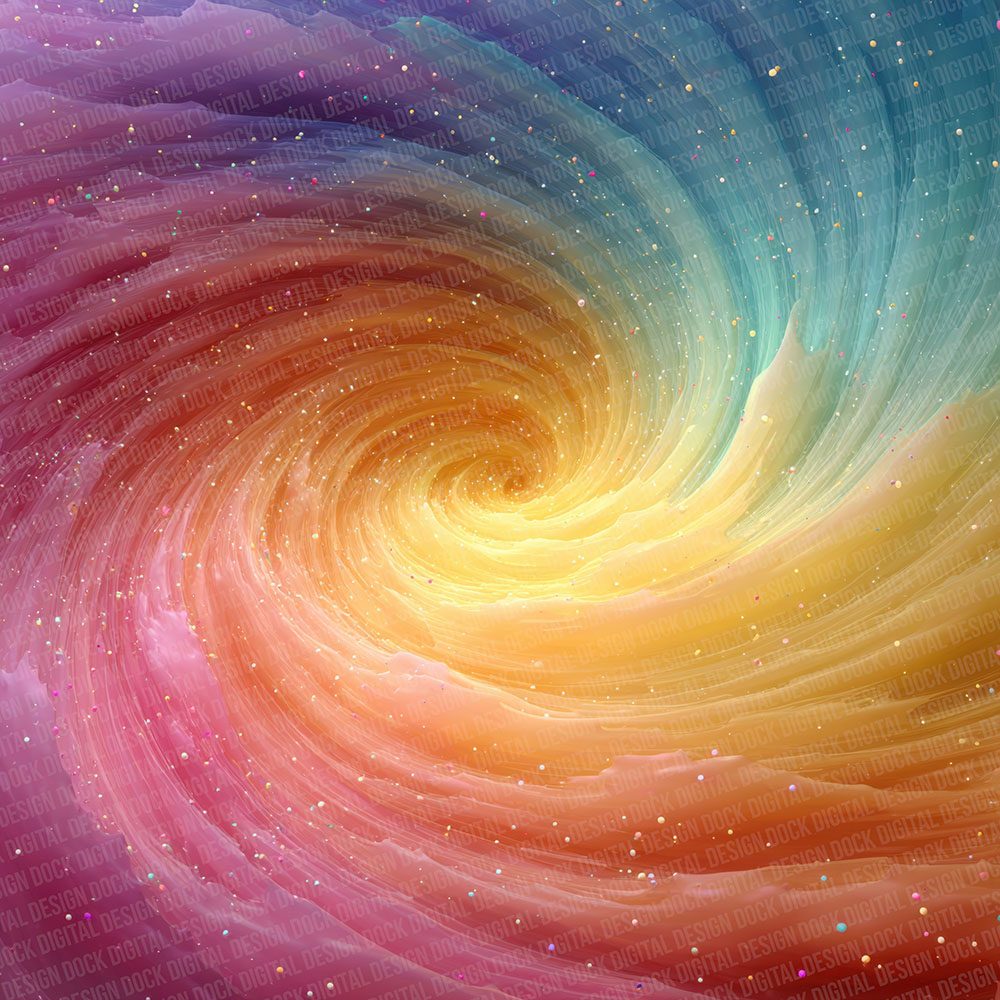 Spectrum Vortex Rainbow Floral Fusion Digital Paper Pack (DDD007729)