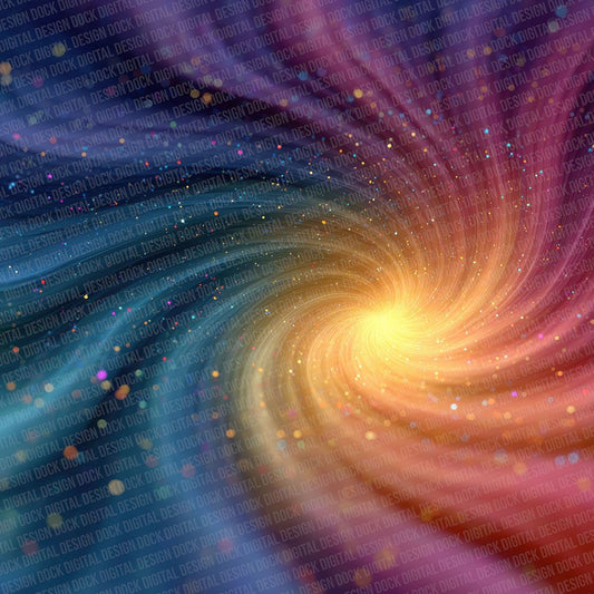 Spectrum Vortex Rainbow Floral Fusion Digital Paper Pack (DDD007729)