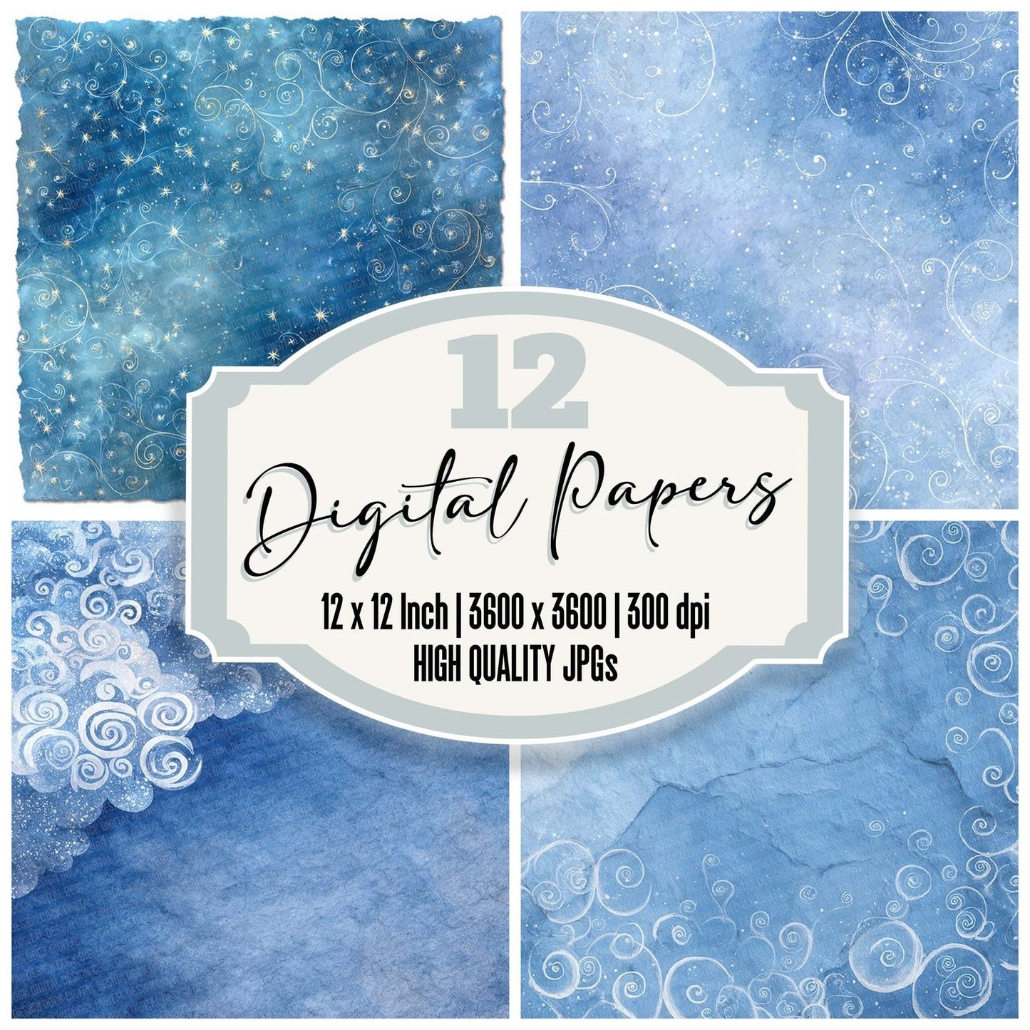 Spiral Sky Van Gogh Digital Paper Pack (DDD007731)