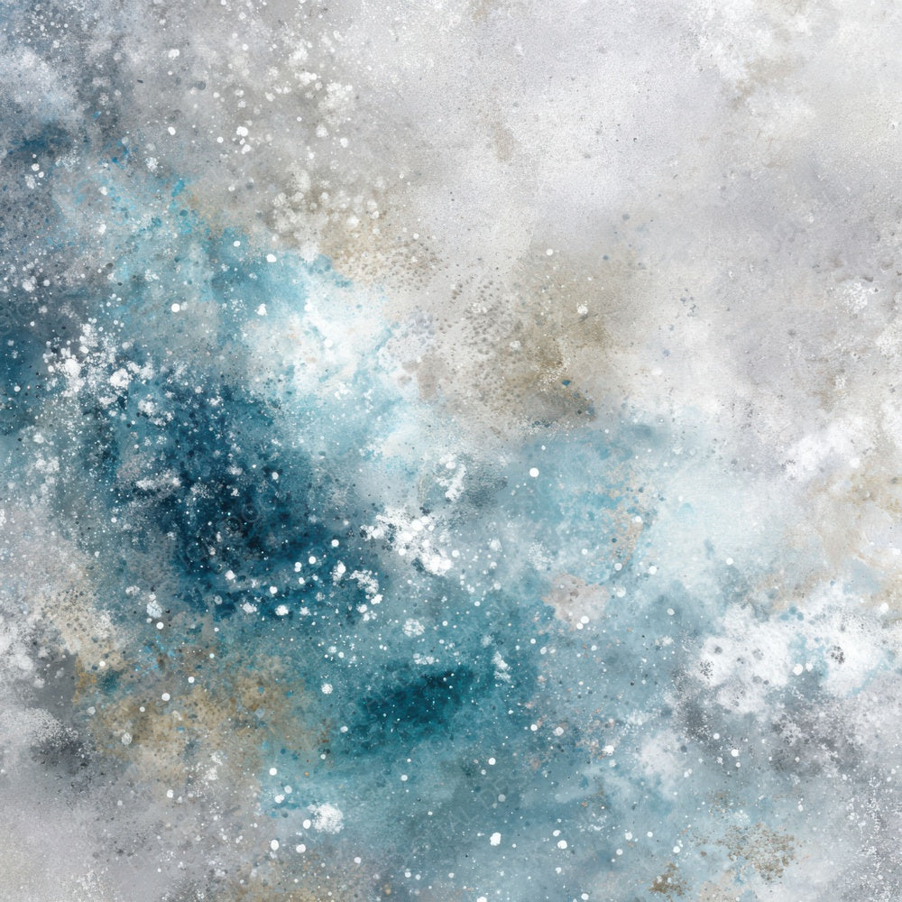Splatter Icy Blue White Digital Paper Pack (DDD003796)