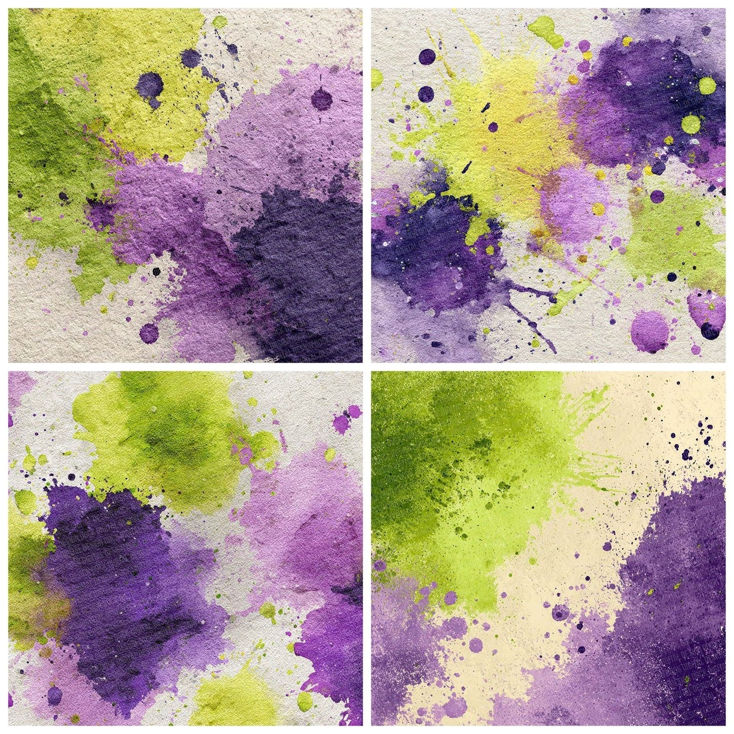 Splatter Lime Violet Digital Paper Pack (DDD003798)