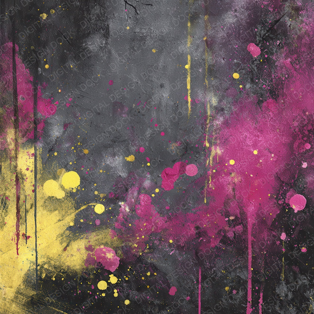 Splatter Magenta Yellow Digital Paper Pack (DDD003799)
