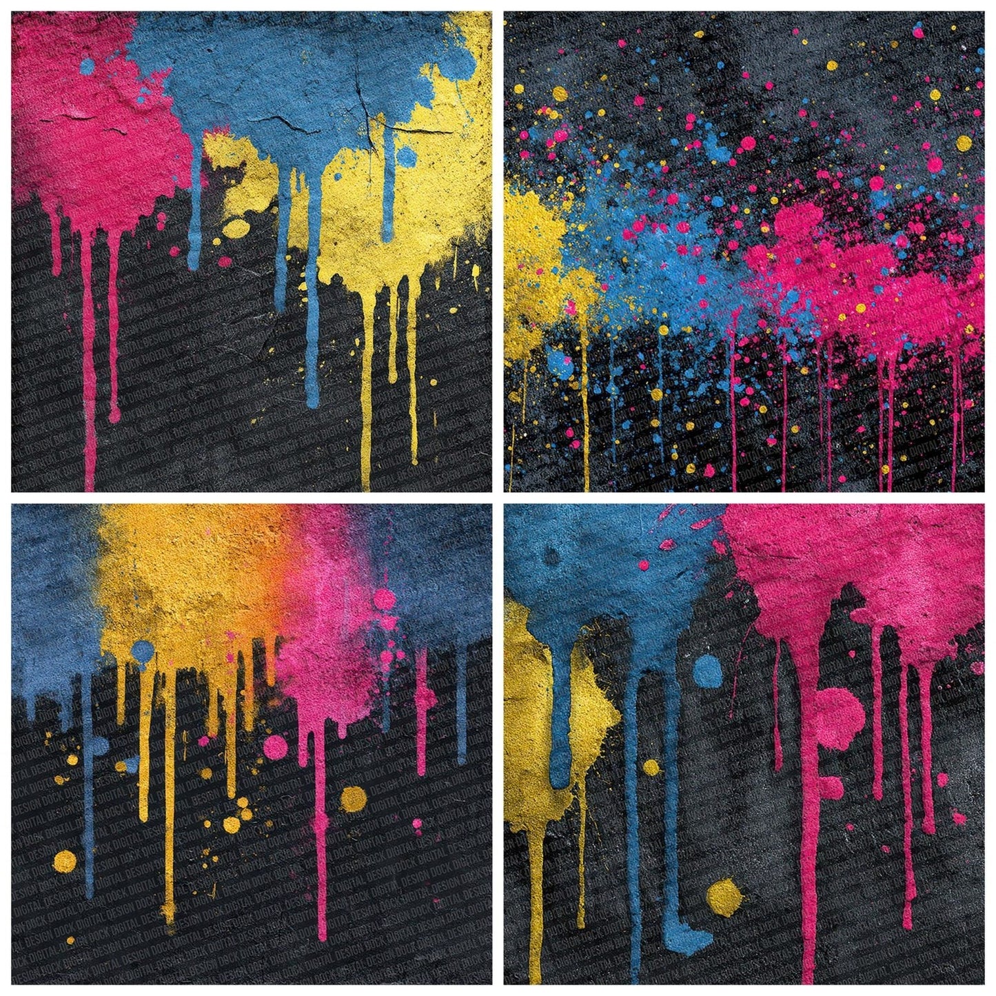 Splatter Neon Chaos Digital Paper Pack (DDD003801)