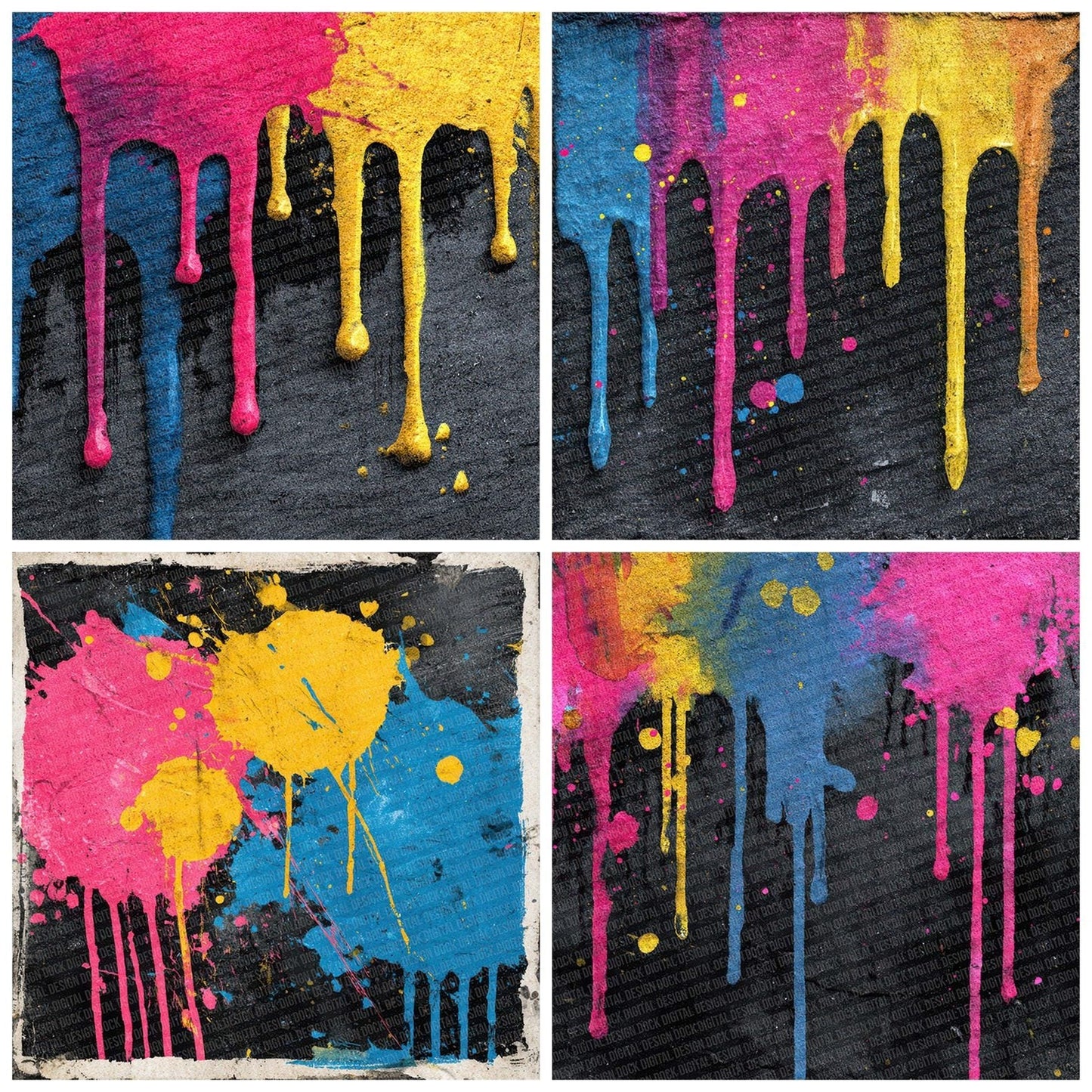 Splatter Neon Chaos Digital Paper Pack (DDD003801)