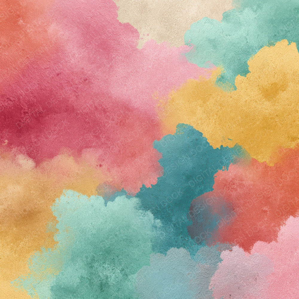 Splatter Pastel Rainbow Digital Paper Pack (DDD003805)