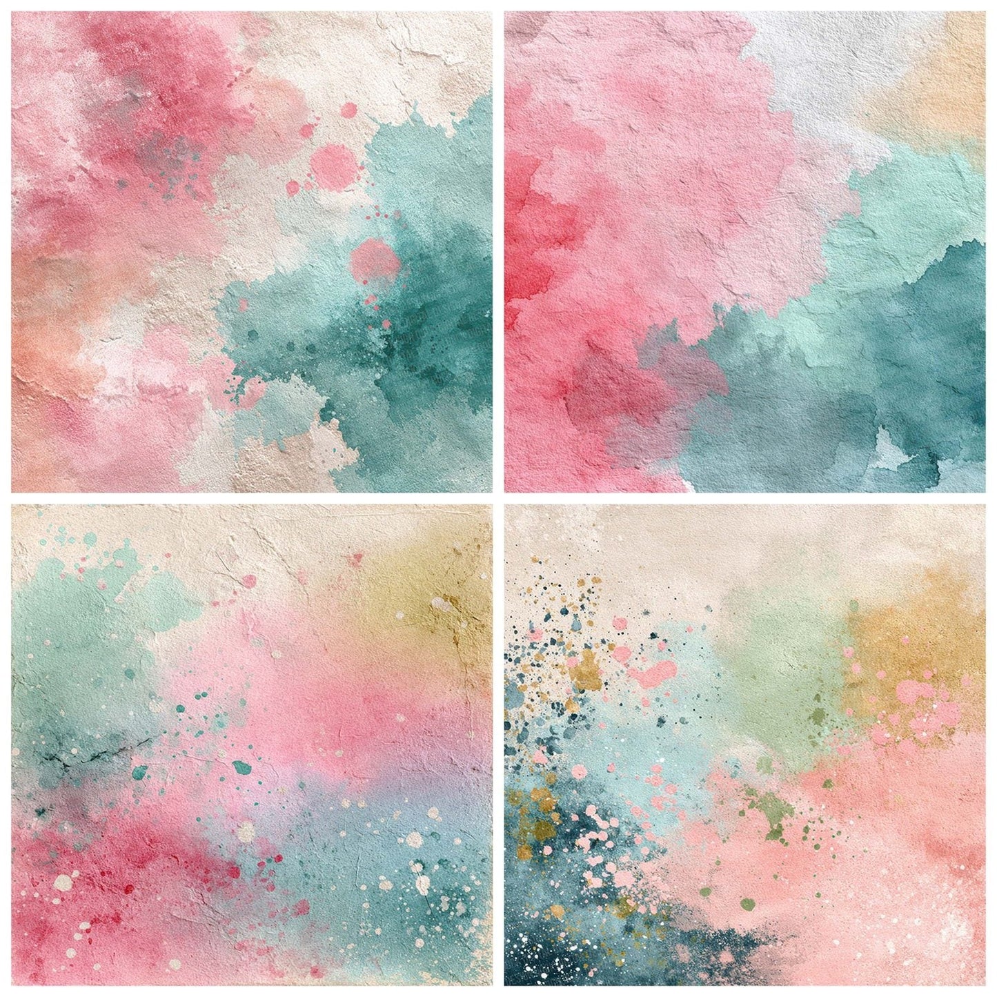 Splatter Pastel Trio Digital Paper Pack (DDD003806)