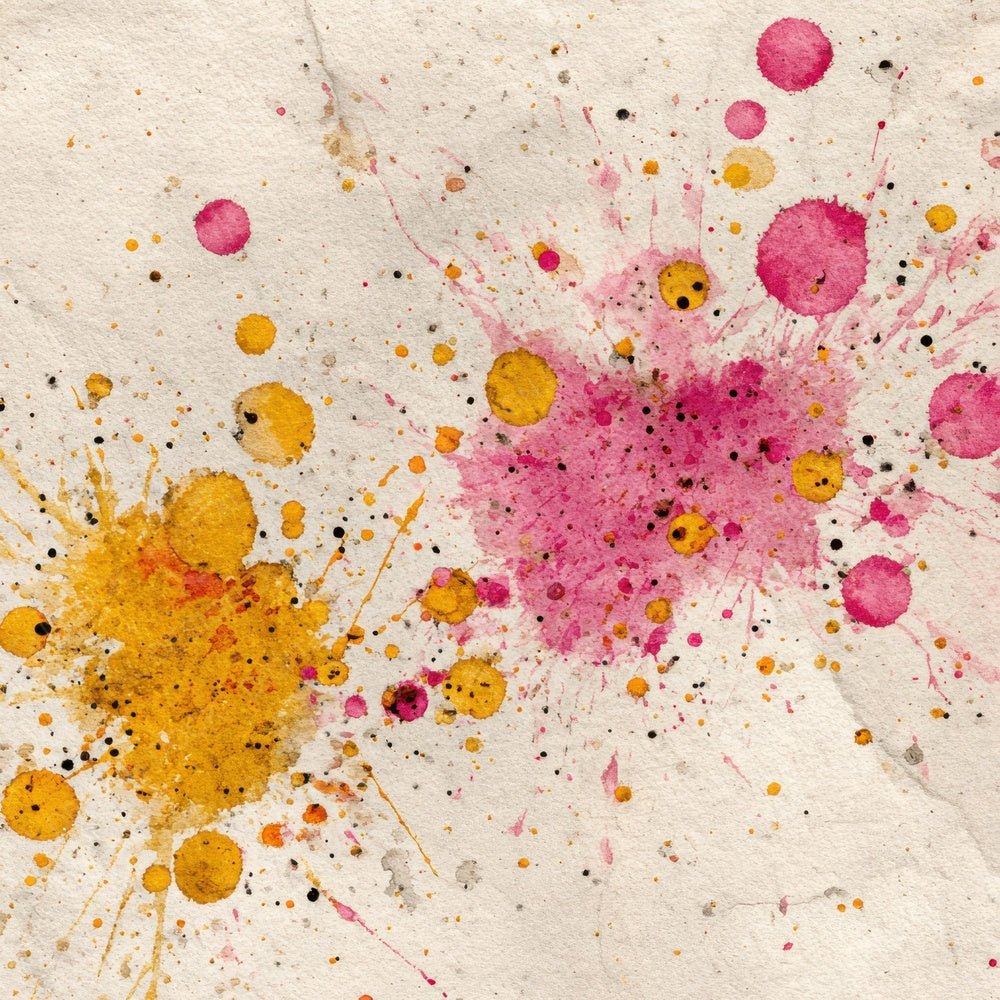 Splatter Pink Mustard Digital Paper Pack (DDD003808)