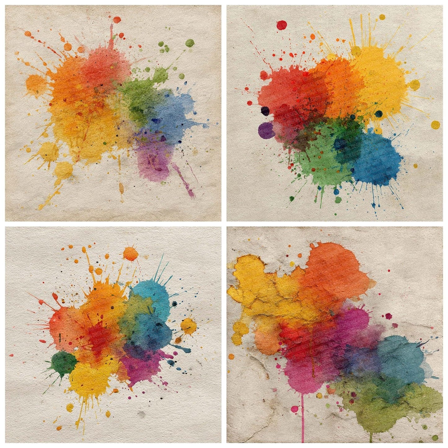 Splatter Rainbow Digital Paper Pack (DDD003810)