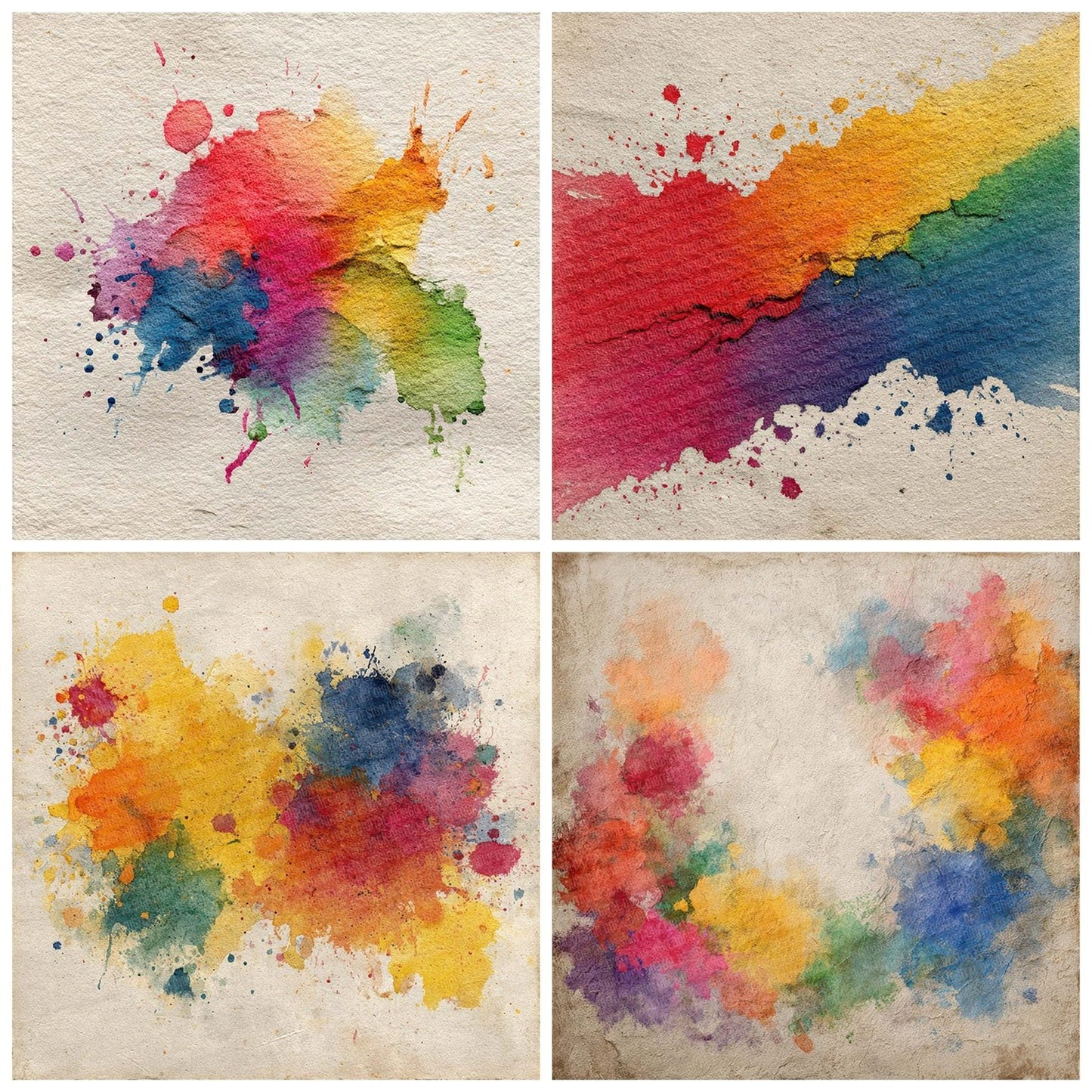 Splatter Rainbow Digital Paper Pack (DDD003810)