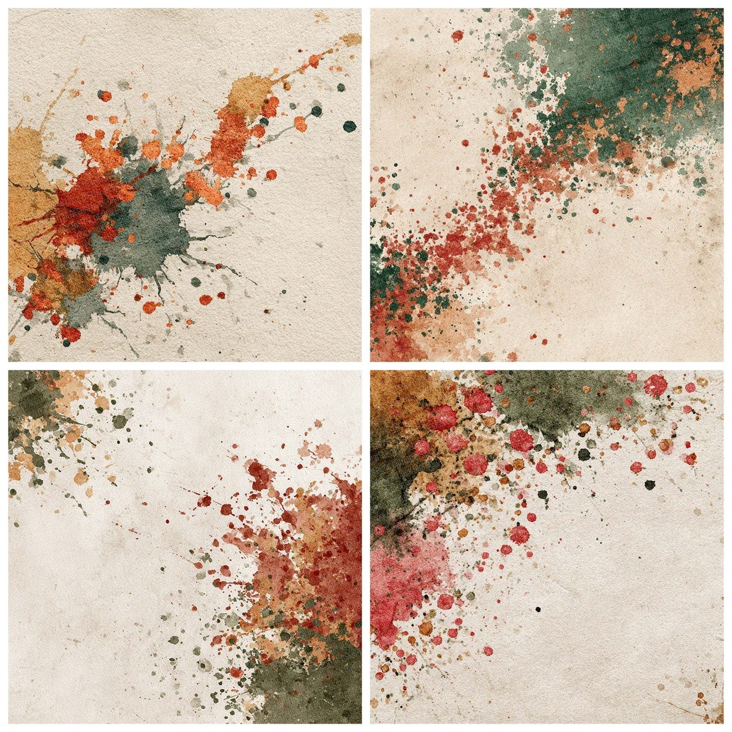 Splatter Sage Rust Digital Paper Pack (DDD003811)