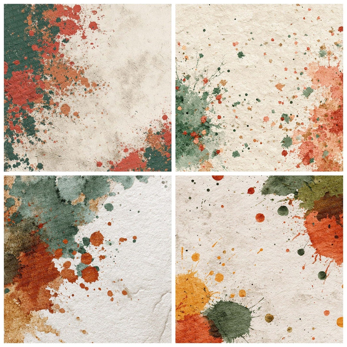 Splatter Sage Rust Digital Paper Pack (DDD003811)