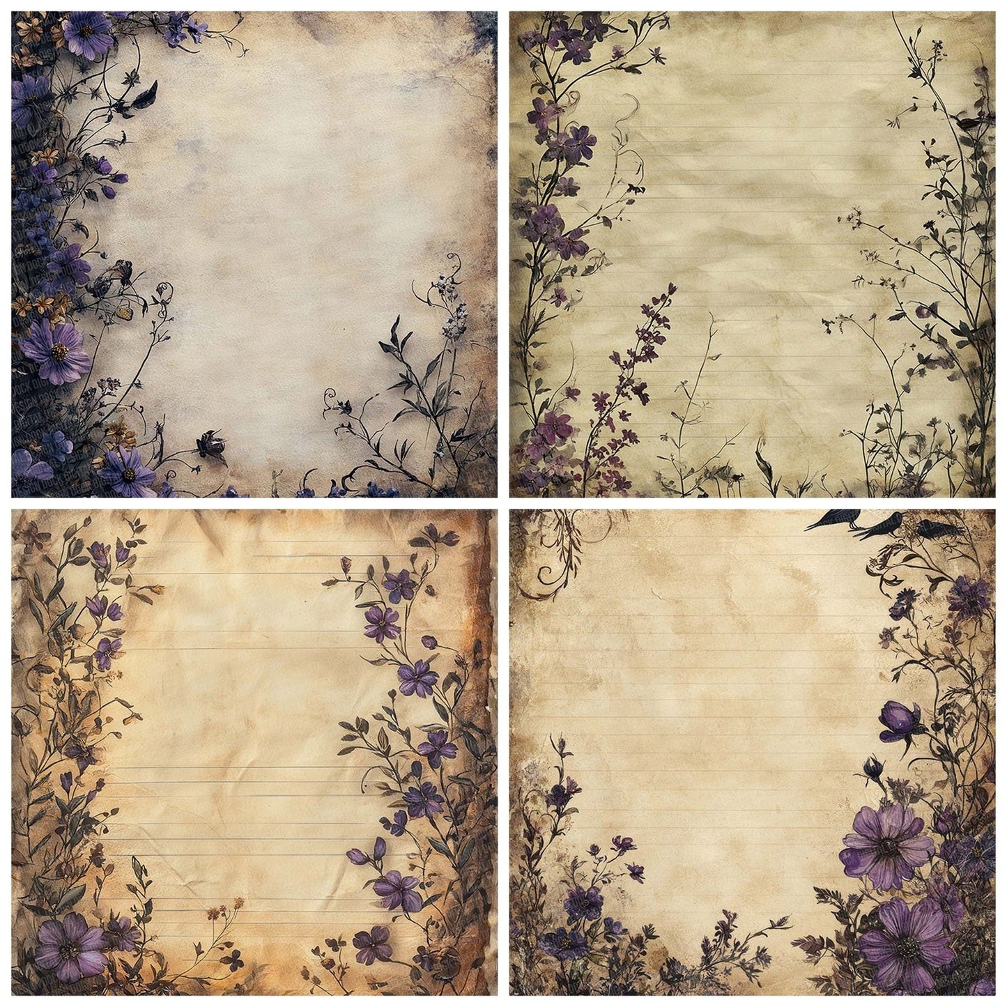 Spooky Floral Journal Digital Paper Pack (DDD003815)