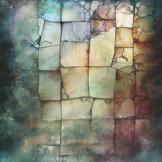 Stained Glass Echoes Background Digital Paper Pack (DDD003831)