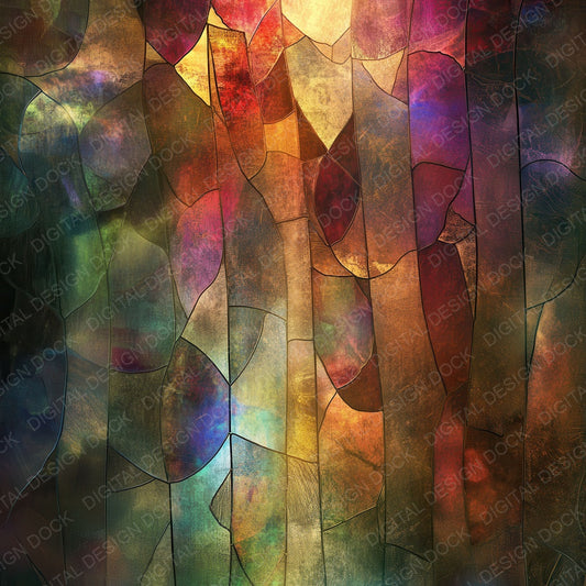Stained Glass Glow Background Digital Paper Pack (DDD003833)