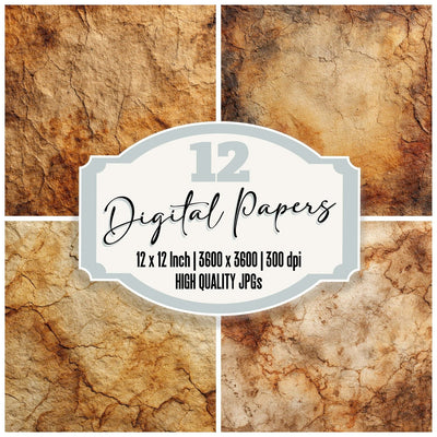 Stained Parchment Digital Paper Pack (DDD003835)
