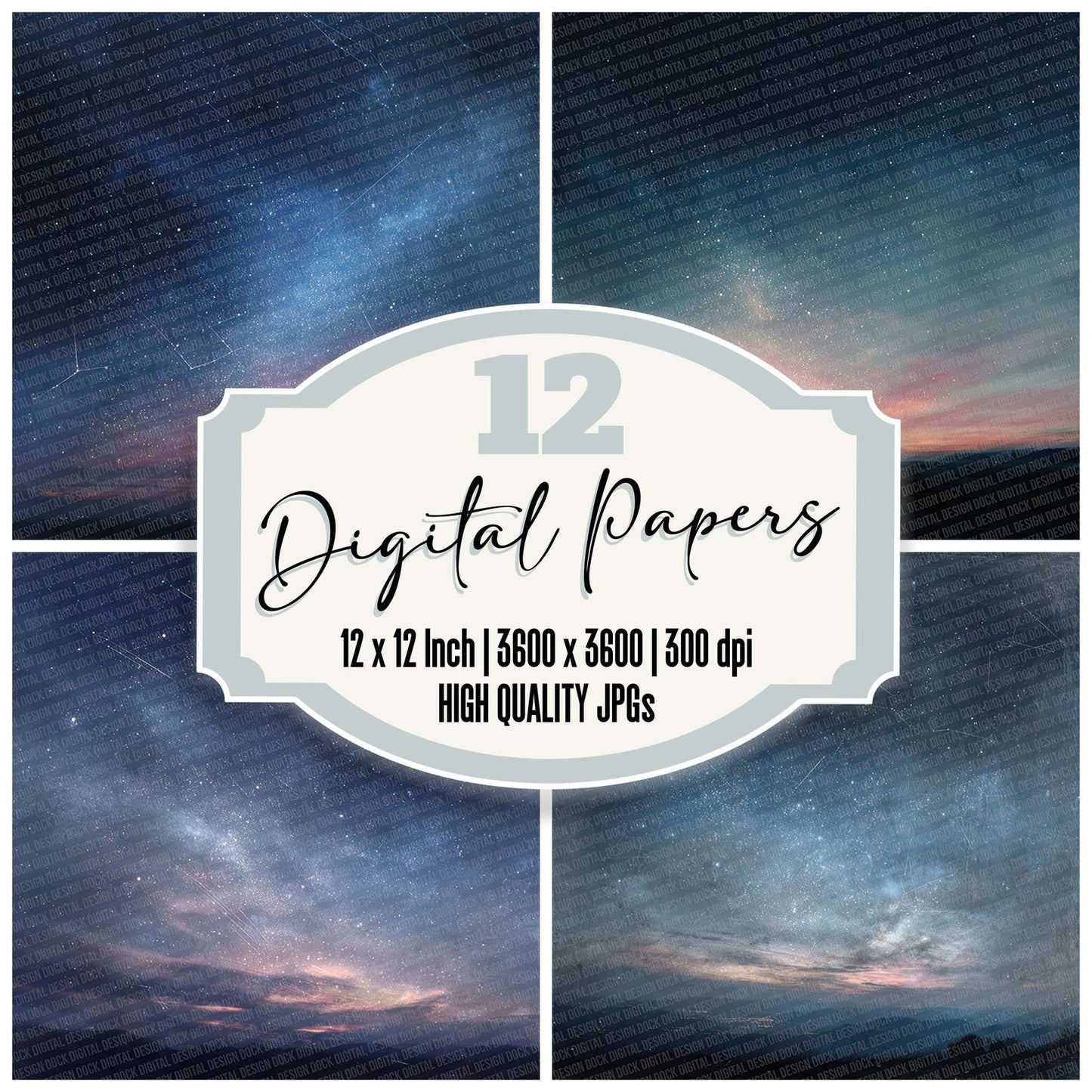 Star Map Glow Digital Paper Pack (DDD003841)