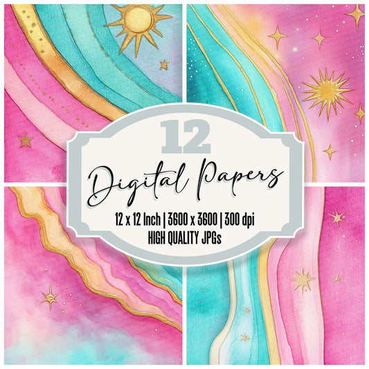 Startrail Flow Pastel Digital Paper Pack (DDD003844)