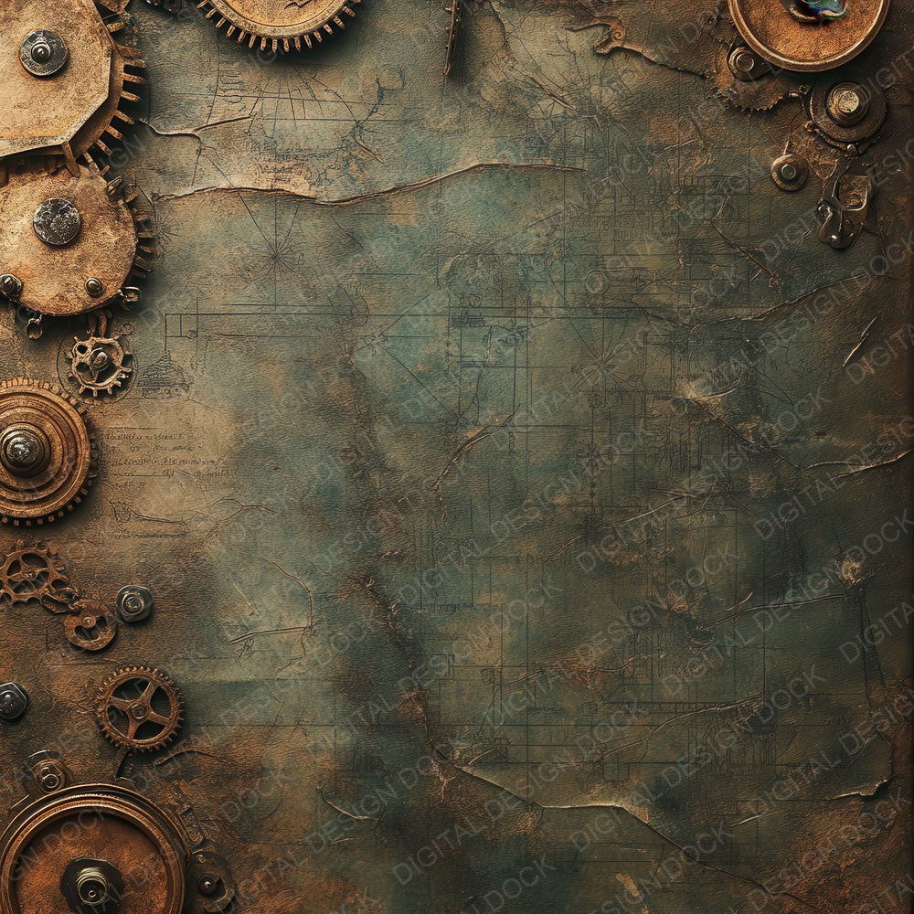 Steampunk Relic Digital Paper Pack (DDD003853)