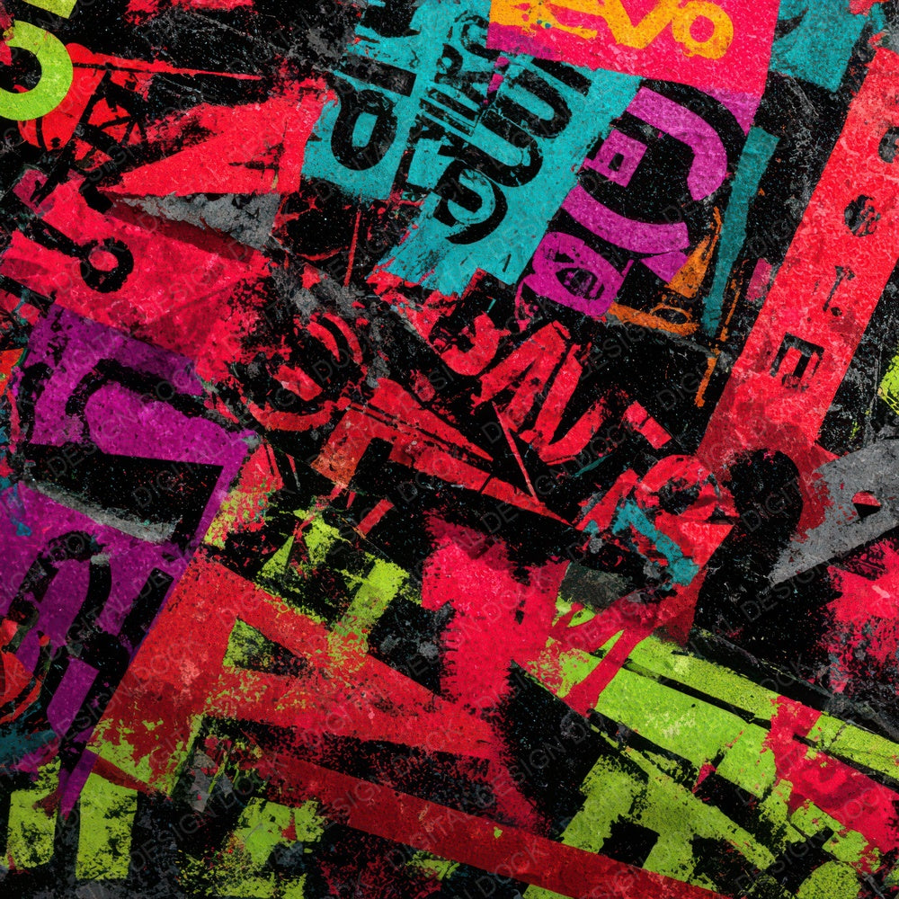 Sticker Bomb Layers Digital Paper Pack (DDD008206)
