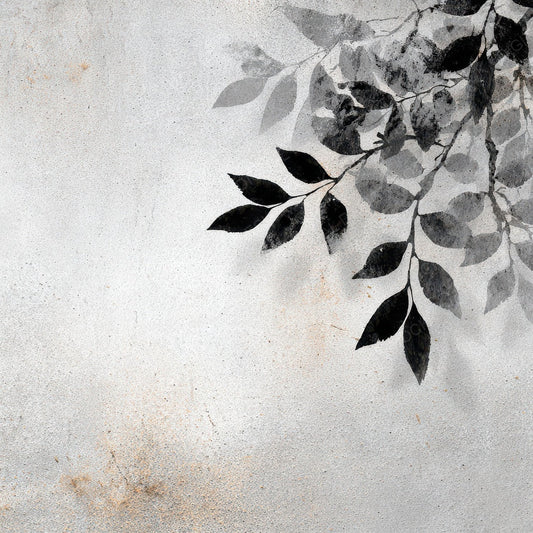 Stone Black Leaf Minimal Digital Paper Pack (DDD003862)