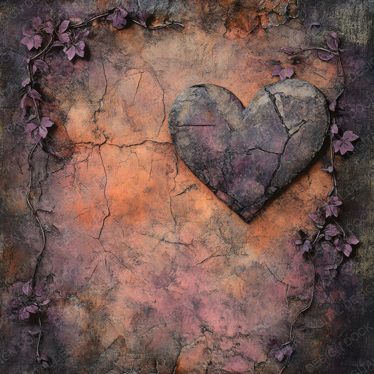 Stone Etched Heart Digital Paper Pack (DDD003864)