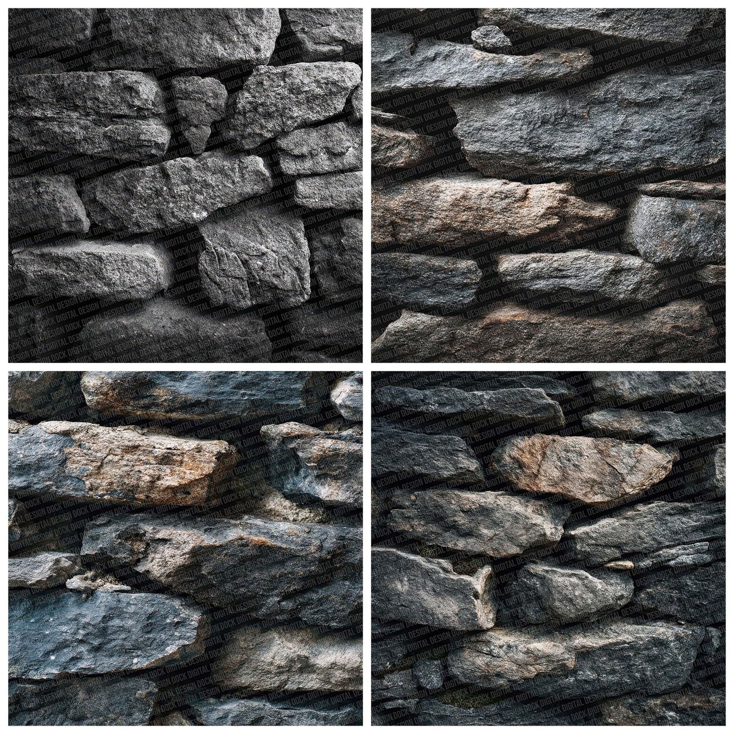 Stone Wall Texture Digital Paper Pack (DDD003866)