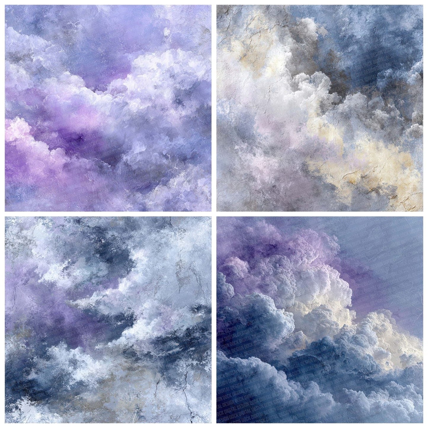 Storm Periwinkle Bleed Digital Paper Pack (DDD003870)