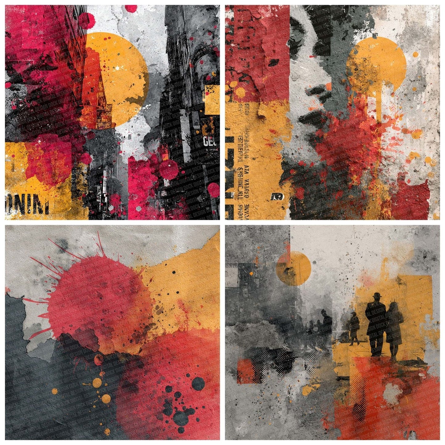 Street Art Poster Peel Digital Paper Pack (DDD003877)