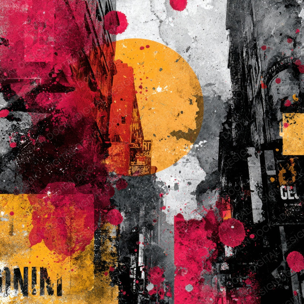 Street Art Poster Peel Digital Paper Pack (DDD003877)