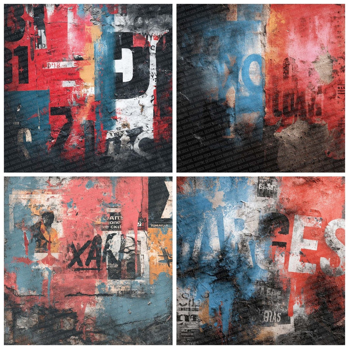 Street Art Urban Fade Digital Paper Pack (DDD003879)