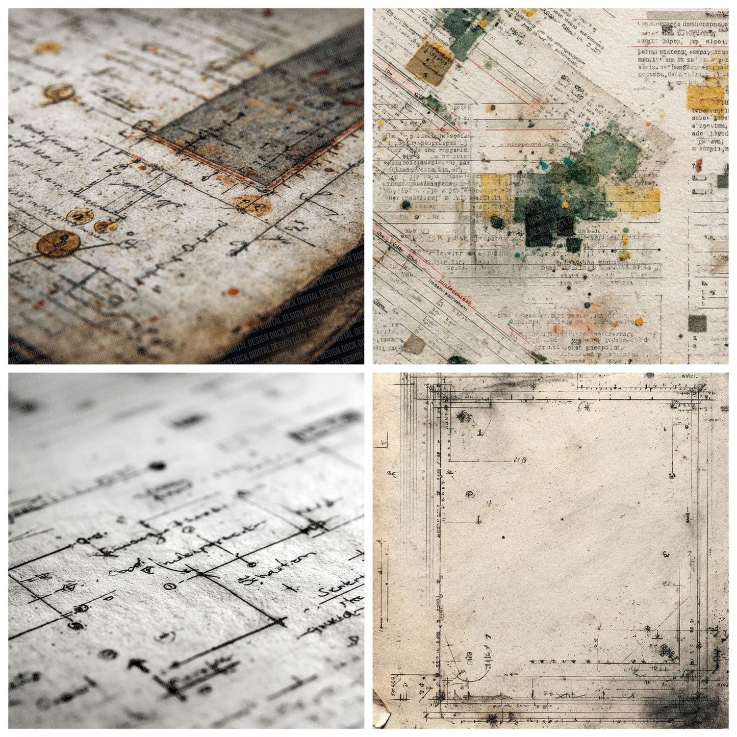 Study Notebook Marks Digital Paper Pack (DDD003882)